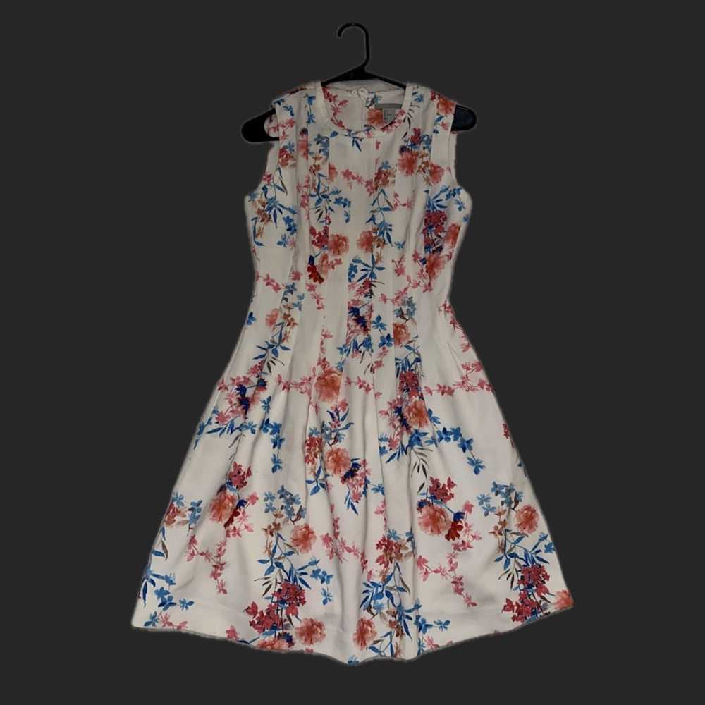 H&M Floral Dress - White, Pink, Blue